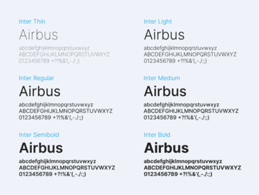 Typography guidelines | Airbus